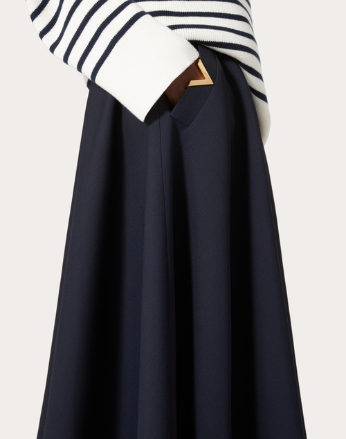 Red Valentino GONNA MIDI IN CREPE COUTURE Outlet