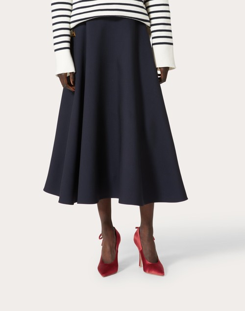Red Valentino GONNA MIDI IN CREPE COUTURE Saldi