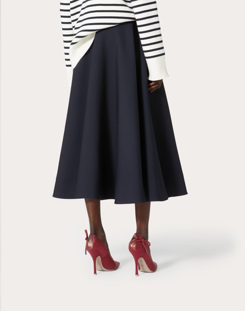 Red Valentino GONNA MIDI IN CREPE COUTURE Saldi