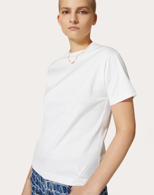 Red Valentino T-SHIRT IN JERSEY COTTON Nuova