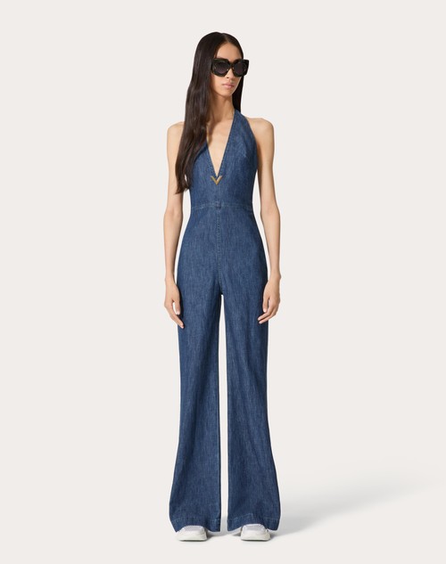Red Valentino TUTA IN CHAMBRAY DENIM Offerta speciale