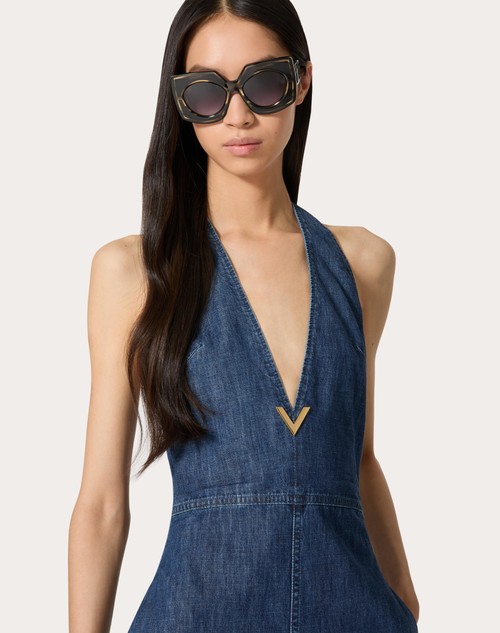 Red Valentino TUTA IN CHAMBRAY DENIM Offerta speciale
