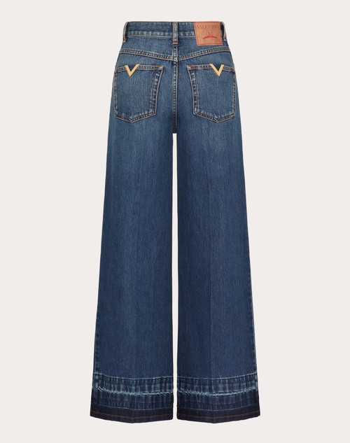 Red Valentino JEANS IN BLUE WASHED DENIM Offerta esclusiva