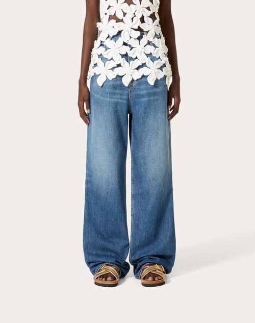 Red Valentino PANTALONI IN MEDIUM BLUE DENIM Offerta natalizia