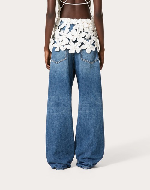 Red Valentino PANTALONI IN MEDIUM BLUE DENIM Offerta natalizia