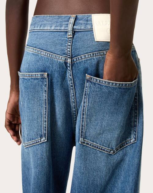 Red Valentino PANTALONI IN MEDIUM BLUE DENIM Offerta natalizia