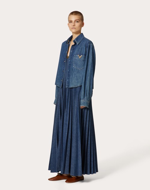 Red Valentino CAMICIA IN CHAMBRAY DENIM Offerta Pasqua
