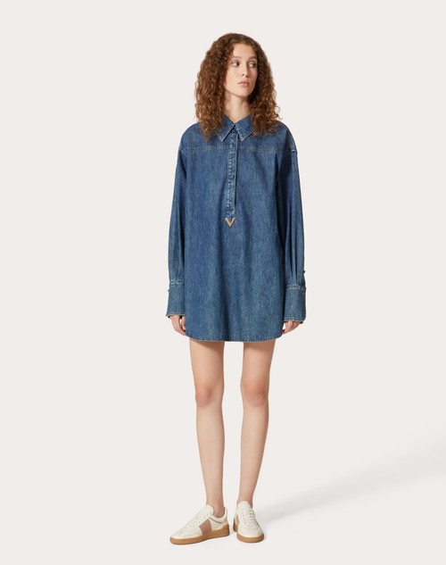 Red Valentino ABITO IN CHAMBRAY DENIM Offerta per la Festa della Mamma