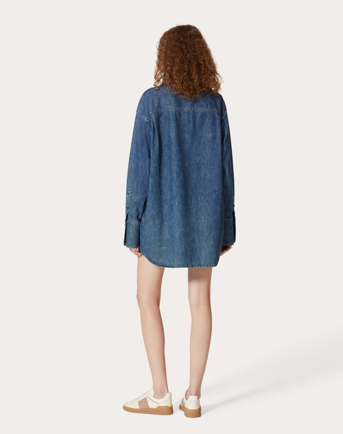 Red Valentino ABITO IN CHAMBRAY DENIM Offerta per la Festa della Mamma