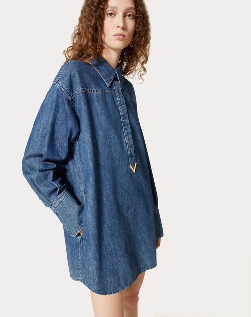 Red Valentino ABITO IN CHAMBRAY DENIM Offerta per la Festa della Mamma