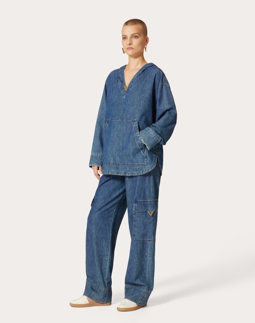 Red Valentino KAFTANO IN CHAMBRAY DENIM Offerta Giorno del Papà