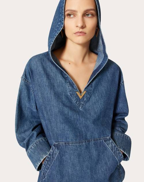 Red Valentino KAFTANO IN CHAMBRAY DENIM Offerta Giorno del Papà
