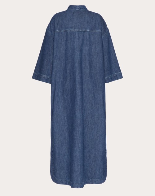 Red Valentino KAFTANO IN CHAMBRAY DENIM Smaltimento dello stoccaggio
