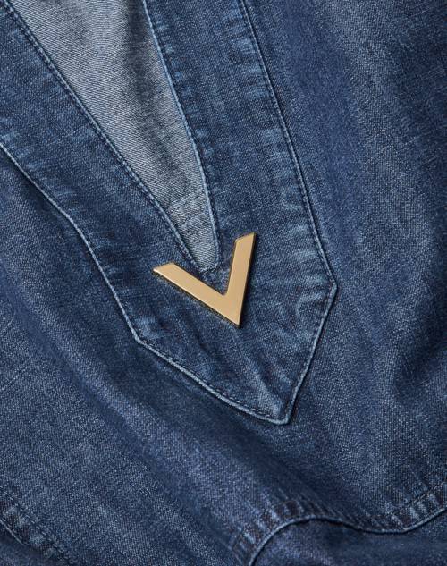 Red Valentino KAFTANO IN CHAMBRAY DENIM Smaltimento dello stoccaggio