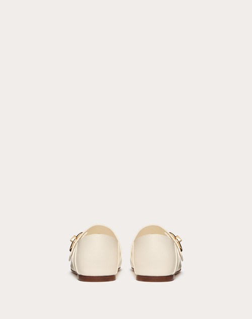 Red Valentino BALLERINA MARY-JANE VLOGO LOCKER IN VITELLO Sconti VIP