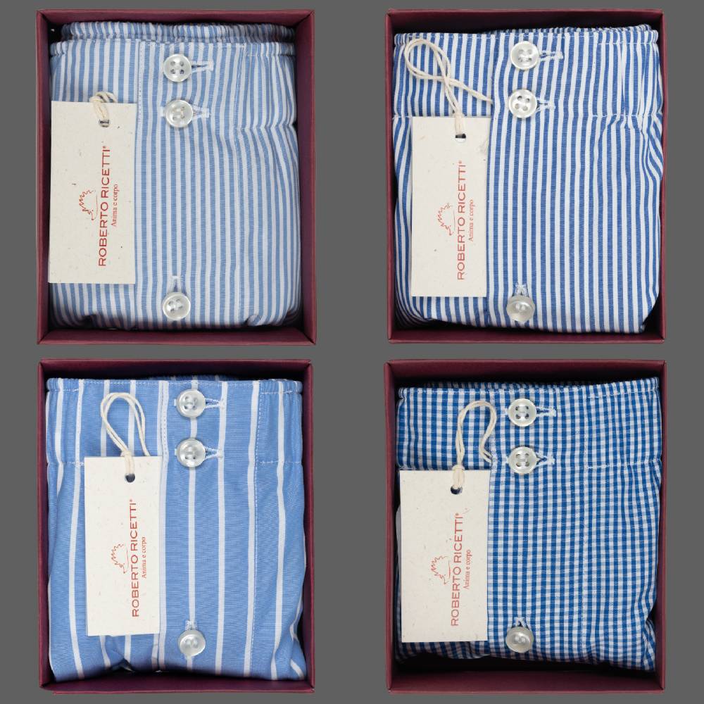 Roberto Ricetti SET "BLUE" - BOXER SUPPORT DB1 - SIZE 48 Nuovo