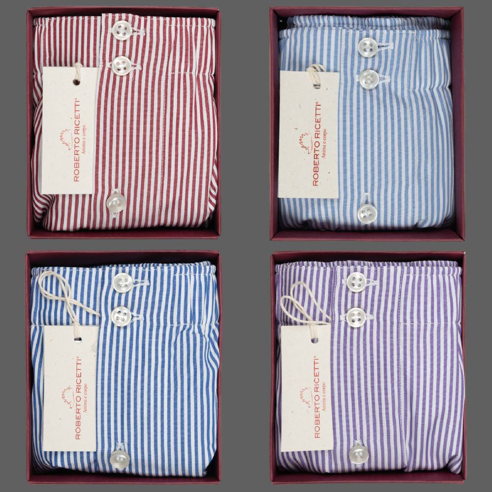 Roberto Ricetti SET "STRIPE" - BOXER SUPPORT DB1 - SIZE 50 Promozione