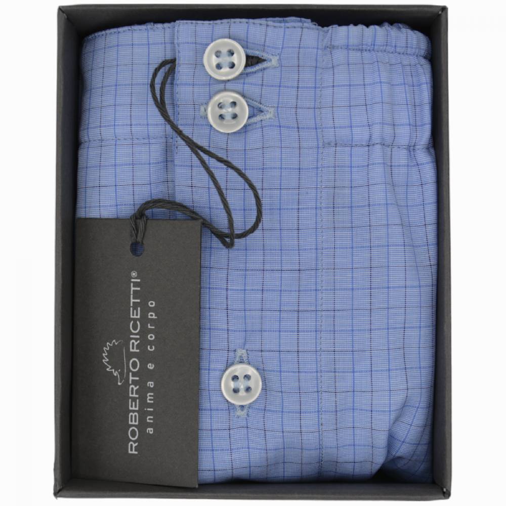 Roberto Ricetti BOXER DB1 SUPPORT - AZZURRO QUADRI Moda