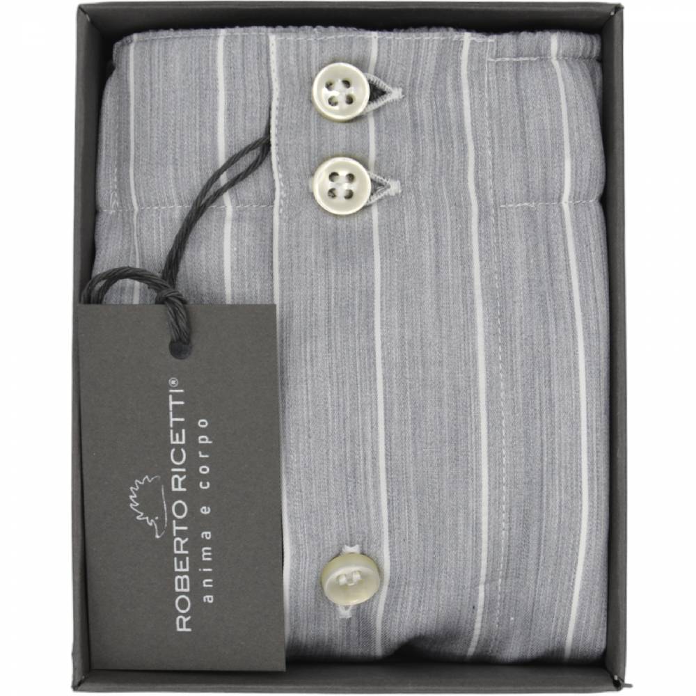Roberto Ricetti BOXER DB1 SUPPORT - GRIGIO RIGA SOTTILE BIANCA Negozi Online