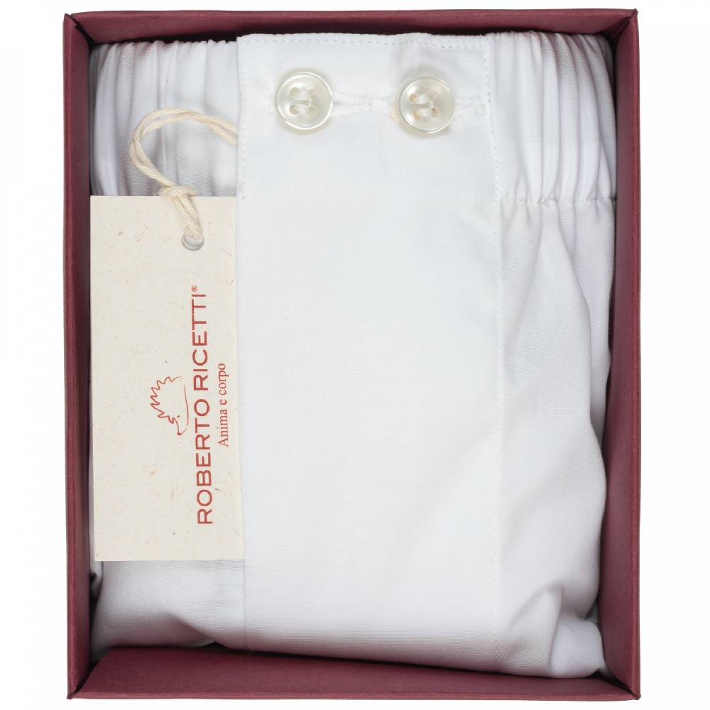 Roberto Ricetti BOXER UOMO CLASSIC - BASIC - CONTINUATIVO - BIANCO In Saldo