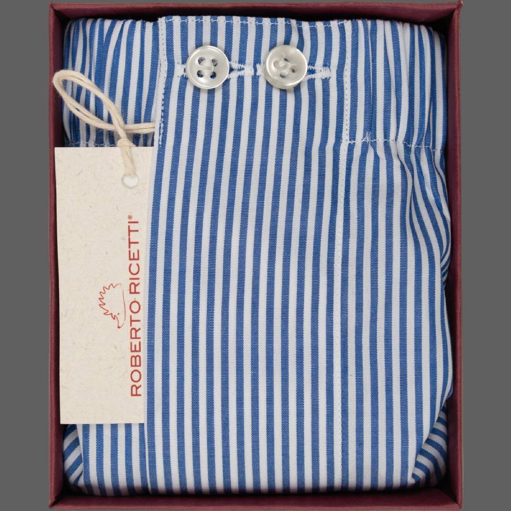 Roberto Ricetti BOXER UOMO CLASSIC - BASIC - CONTINUATIVO - RIGA BLU Moda