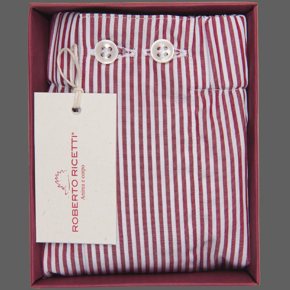Roberto Ricetti BOXER UOMO CLASSIC - BASIC - CONTINUATIVO - RIGA BORDEAUX 2025