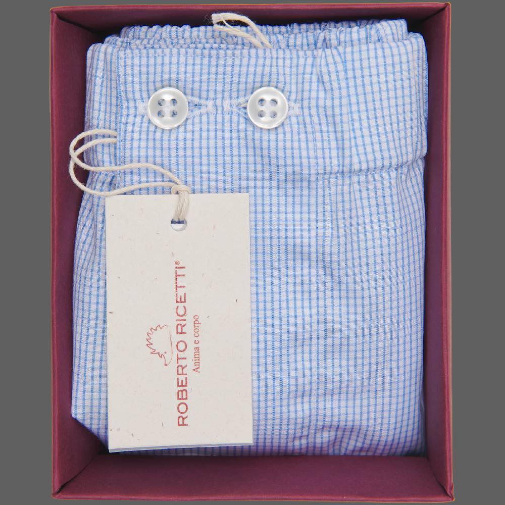 Roberto Ricetti BOXER UOMO CLASSIC - BASIC - CONTINUATIVO -MICROQUADRETTO Qualità