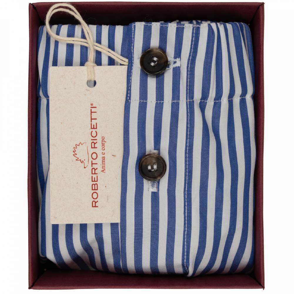 Roberto Ricetti BOXER COULOTTE DONNA - RIGA CLASSICA BLU Italy