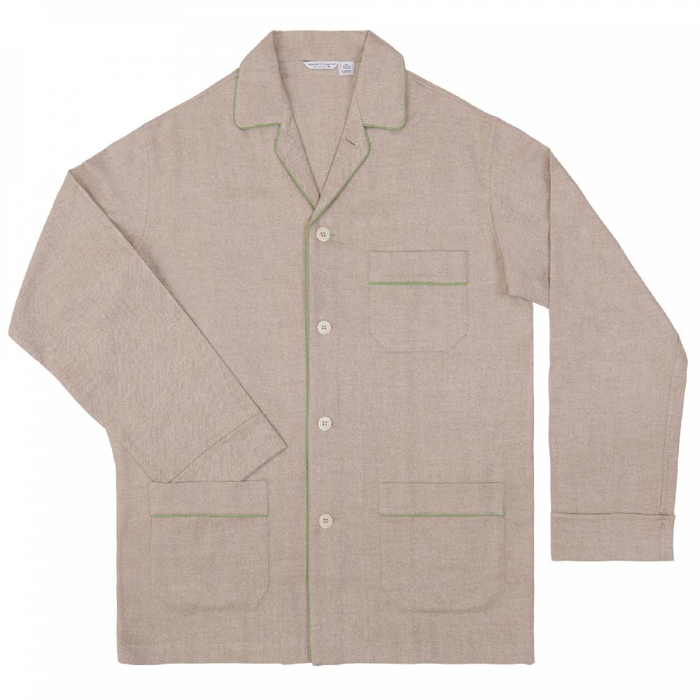 Roberto Ricetti PIGIAMA VENEZIA - COTONE CALDO BEIGE Spedizione Gratuita