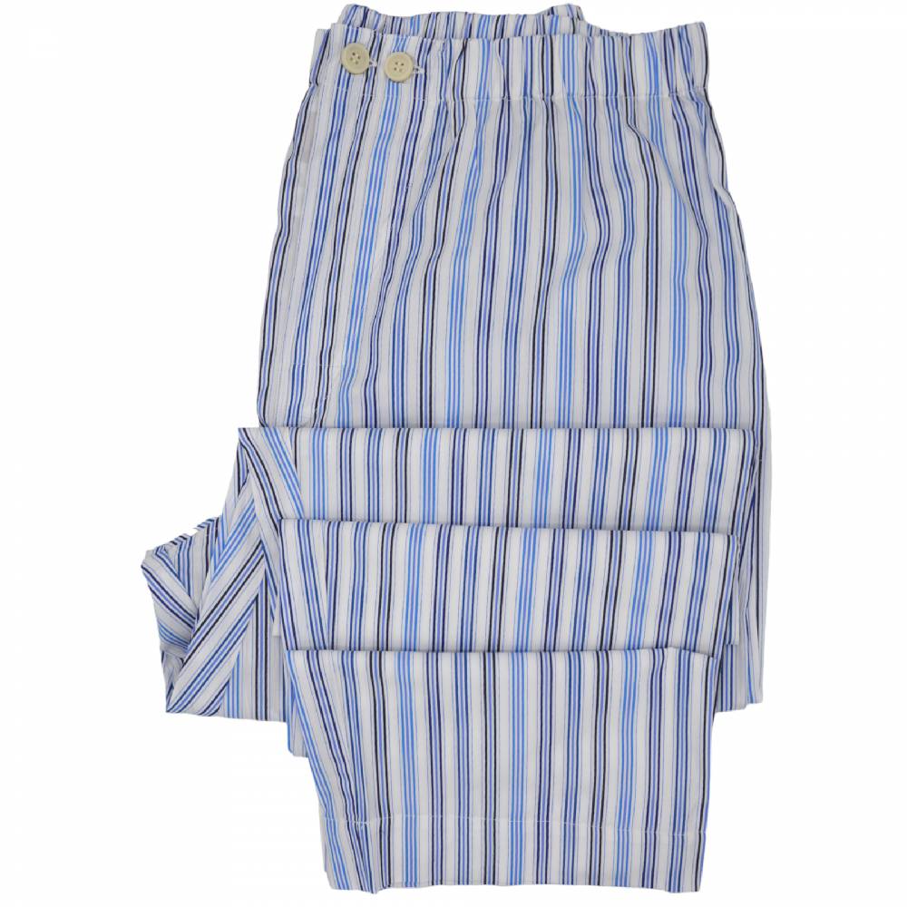 Roberto Ricetti PIGIAMA ESSENTIAL LUNGO - RIGHE AZZURRE Shopping Online