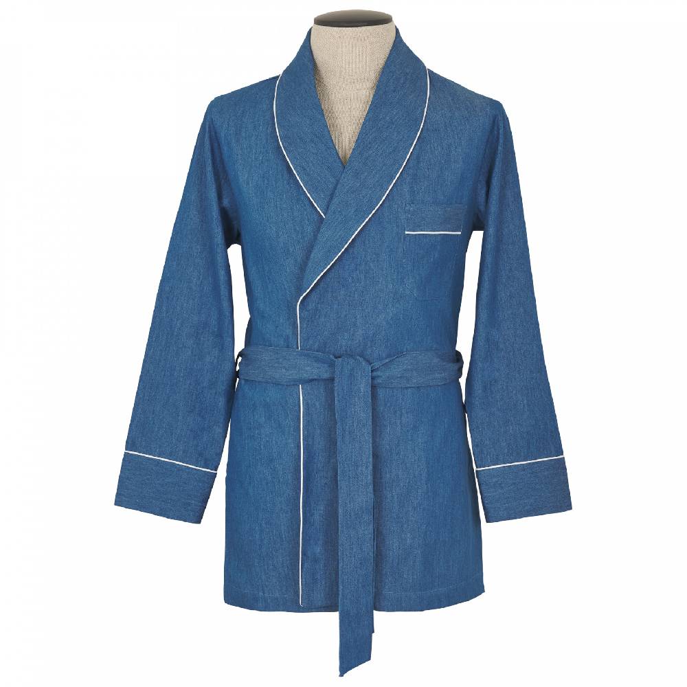 Roberto Ricetti GIACCA DA CAMERA - CHAMBRAY INDACO Sconto