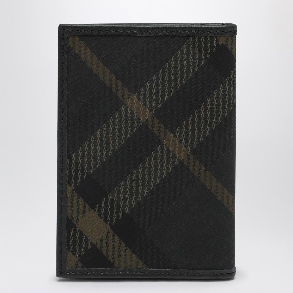 Burberry Portafoglio a libro nero con motivo Check I Più Venduti