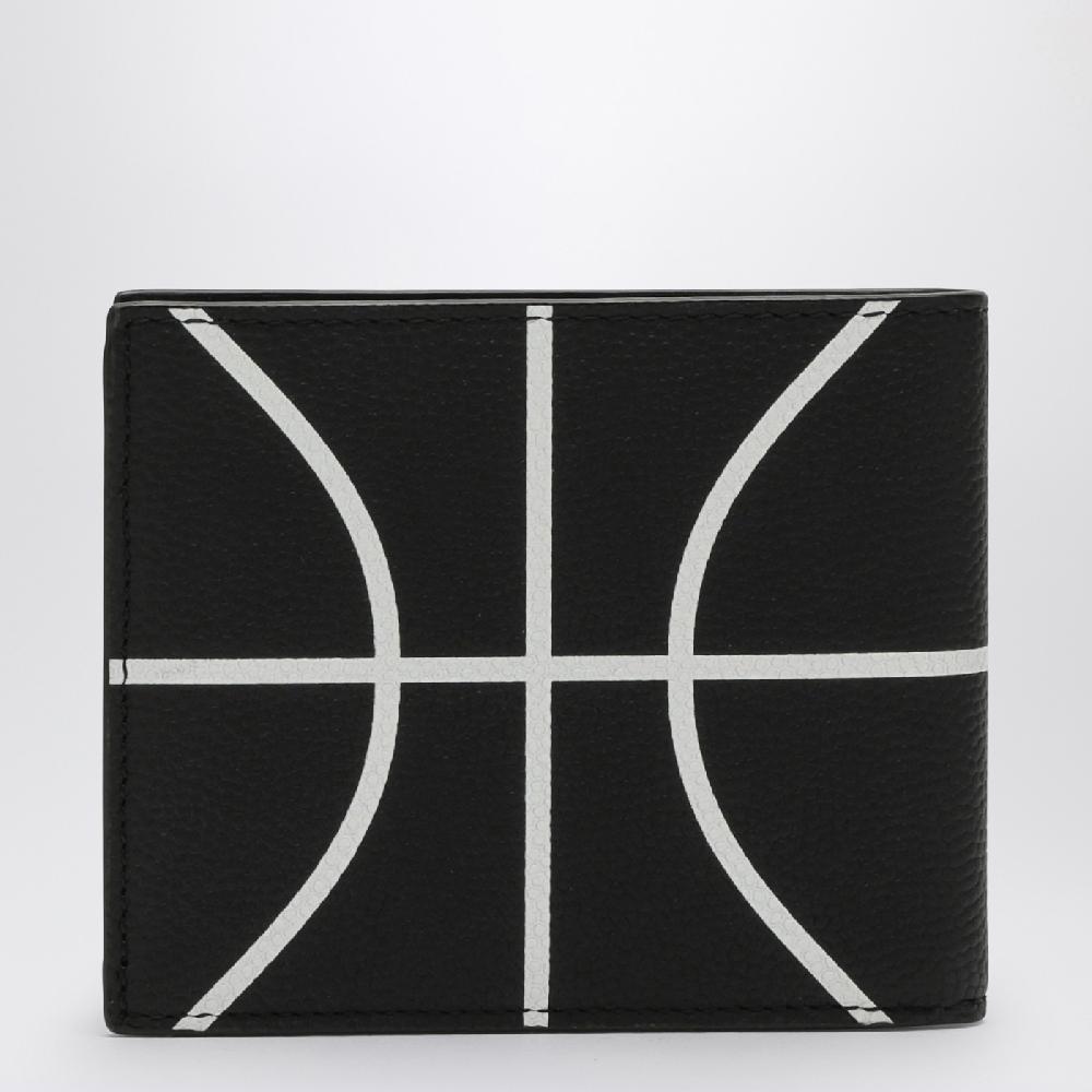 Off-Whiteu2122 Portafoglio bi-fold basketball nero in pelle Flash Sale