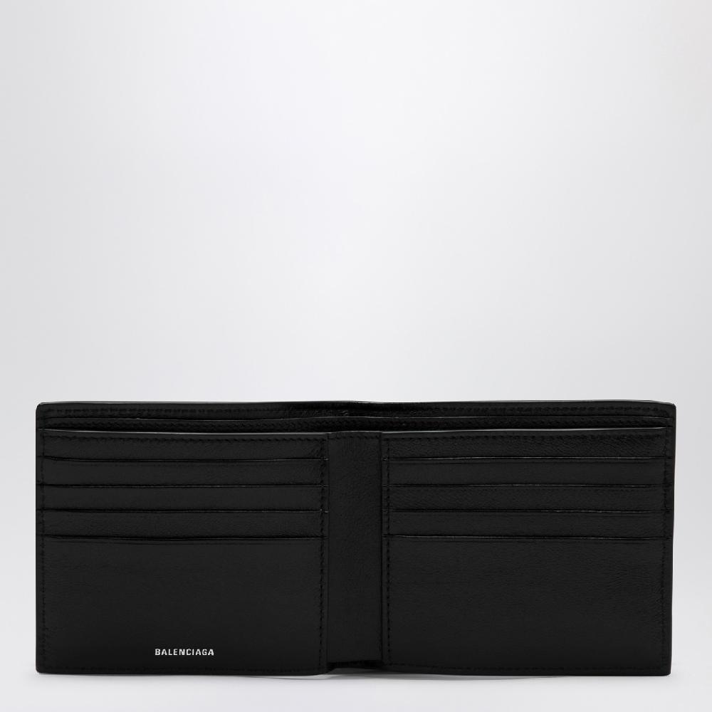 Balenciaga Portafoglio bi-fold Superbusy nero in pelle Vendite stagionali