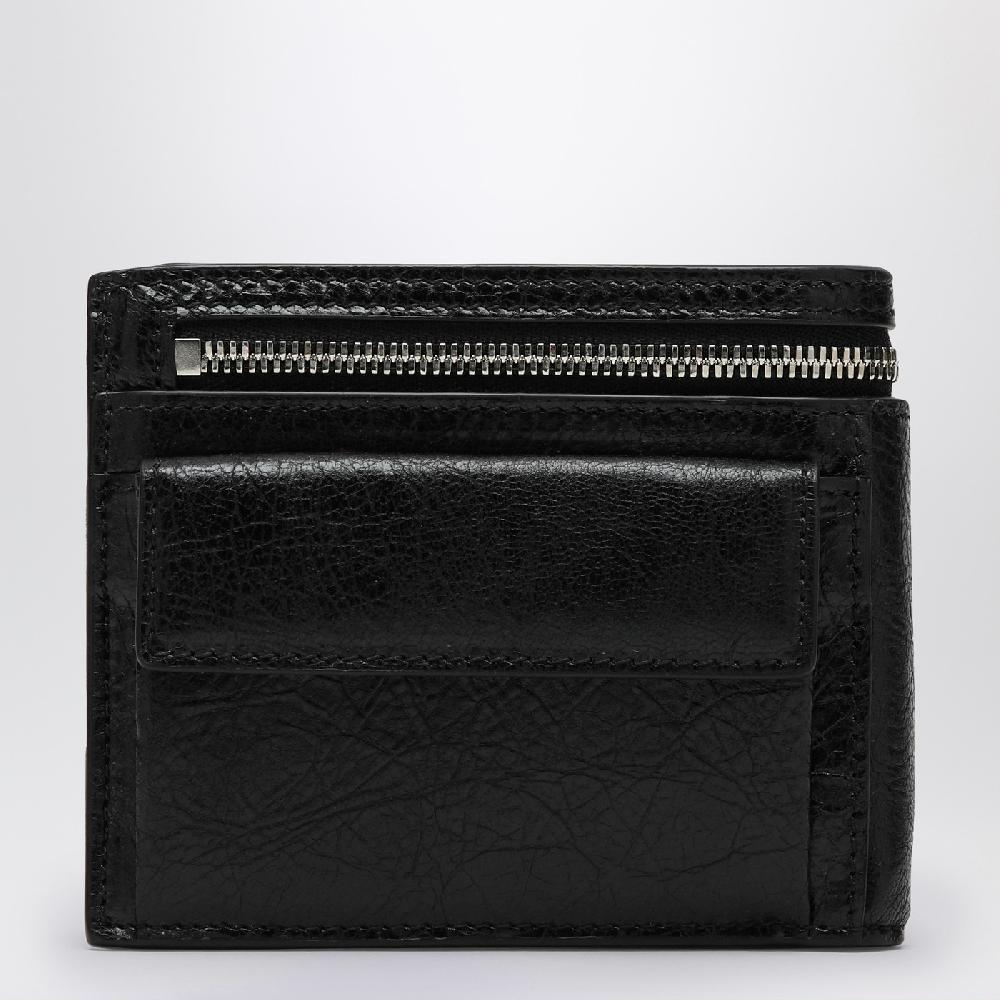 Balenciaga Portafoglio bi-fold Superbusy nero in pelle Vendite stagionali