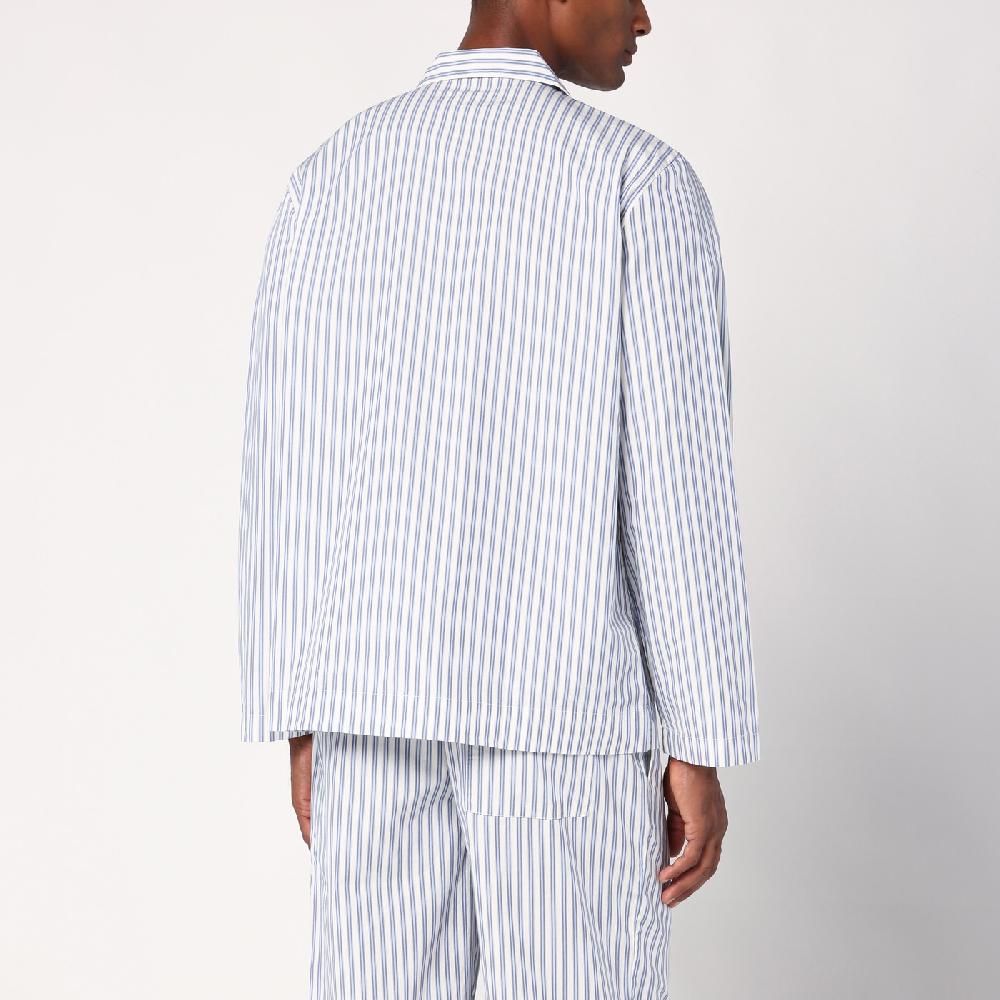 Tekla Camicia pigiama bianca a righe Black Friday
