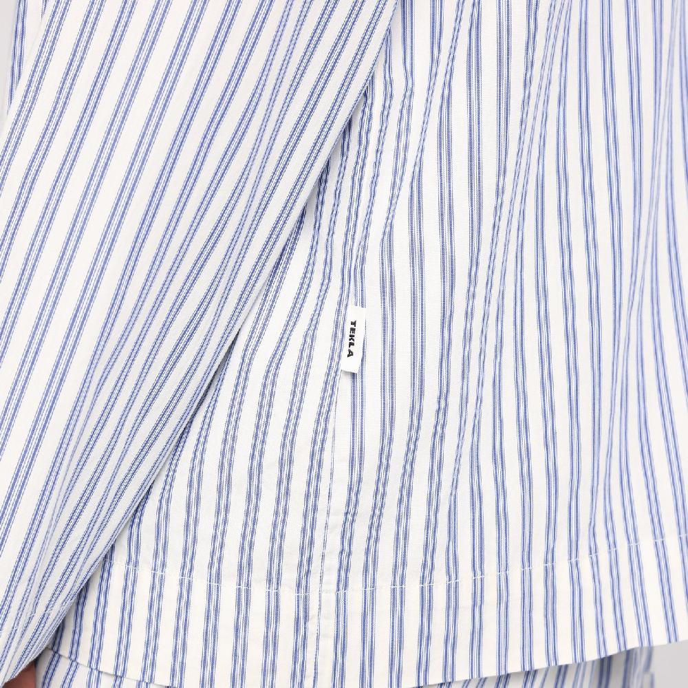 Tekla Camicia pigiama bianca a righe Black Friday