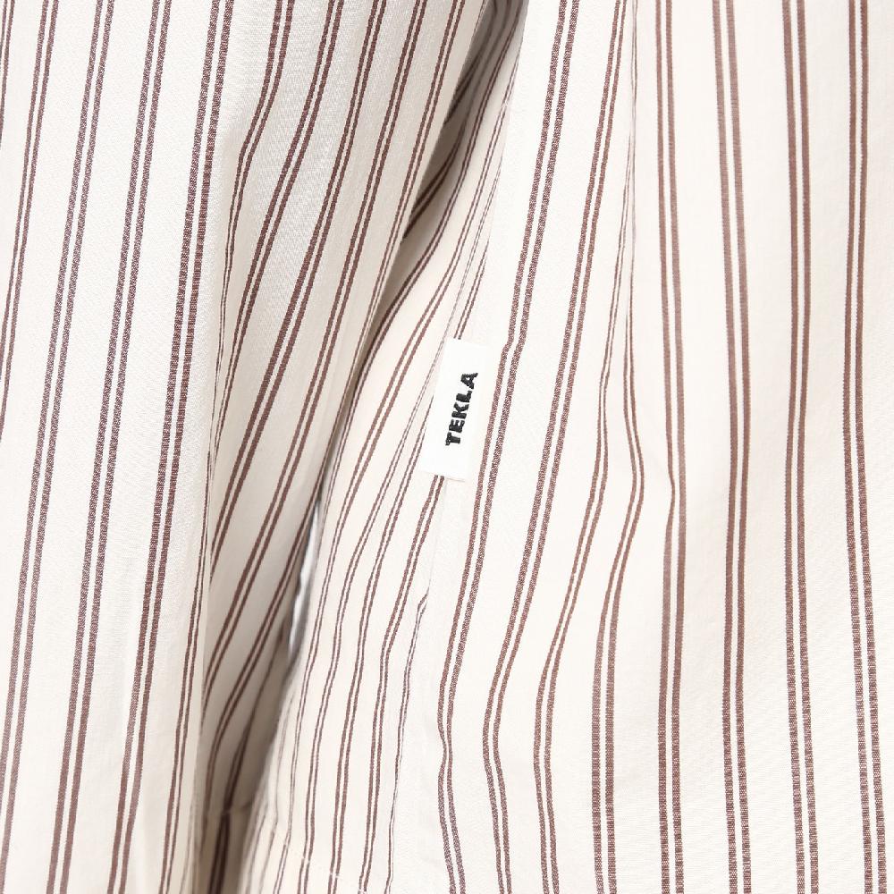 Tekla Camicia pigiama beige a righe Offerta natalizia