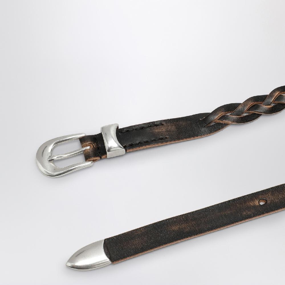 Cintura con treccia vintage black Vendita calda