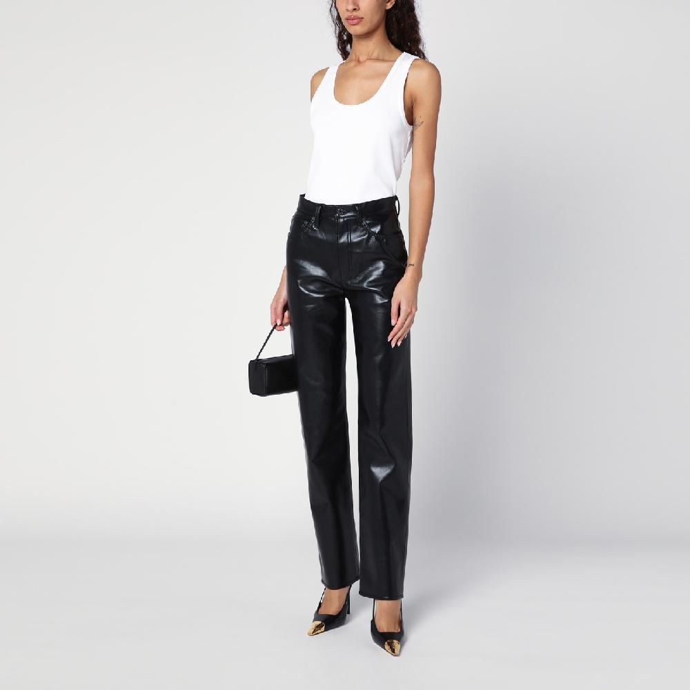 AGOLDE Pantalone nero in eco pelle Prezzo basso
