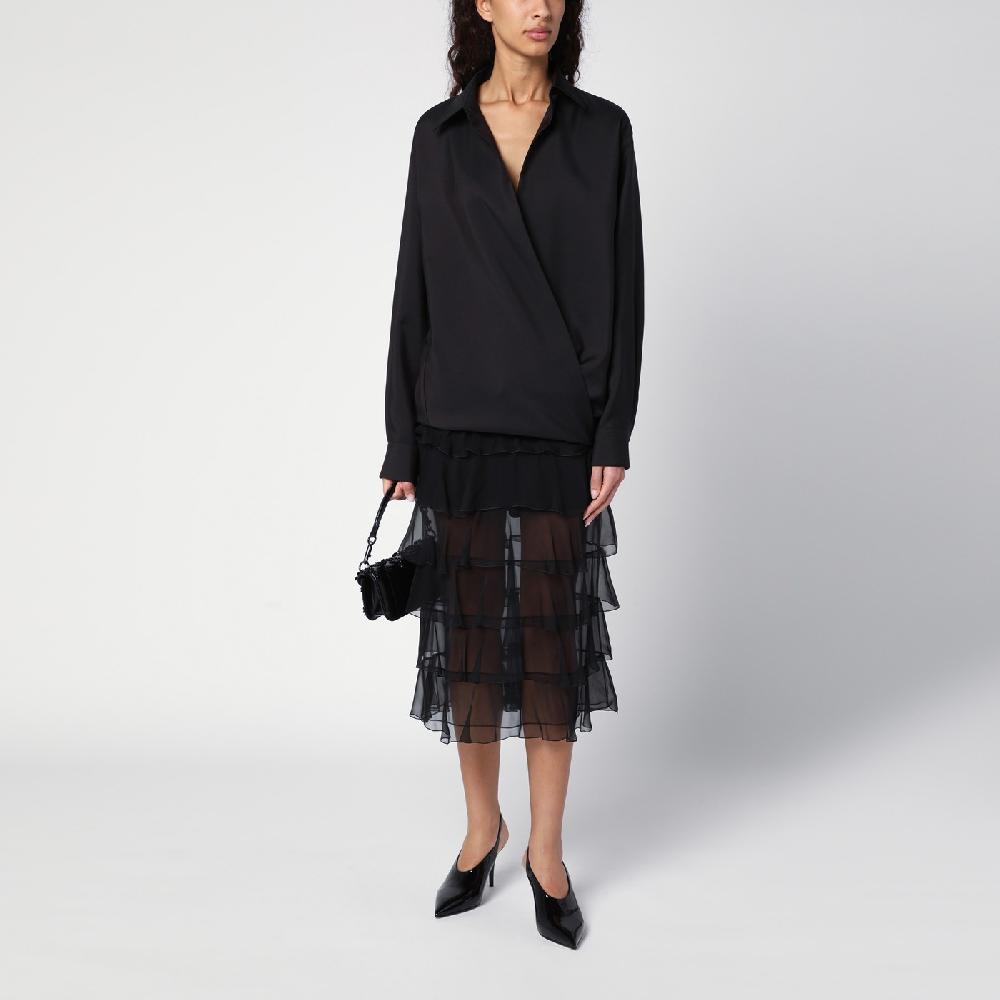 Valentino Garavani Camicia nera con coulisse Rilascio limitato