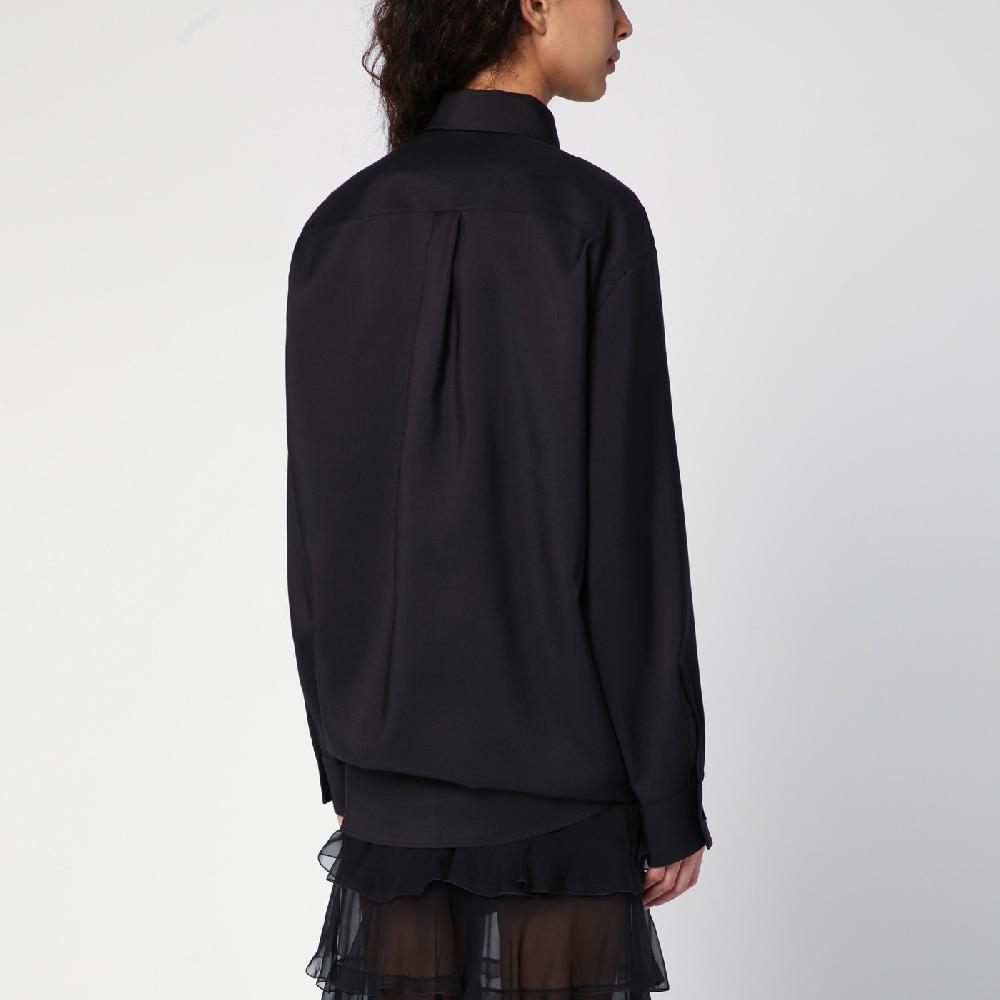 Valentino Garavani Camicia nera con coulisse Rilascio limitato