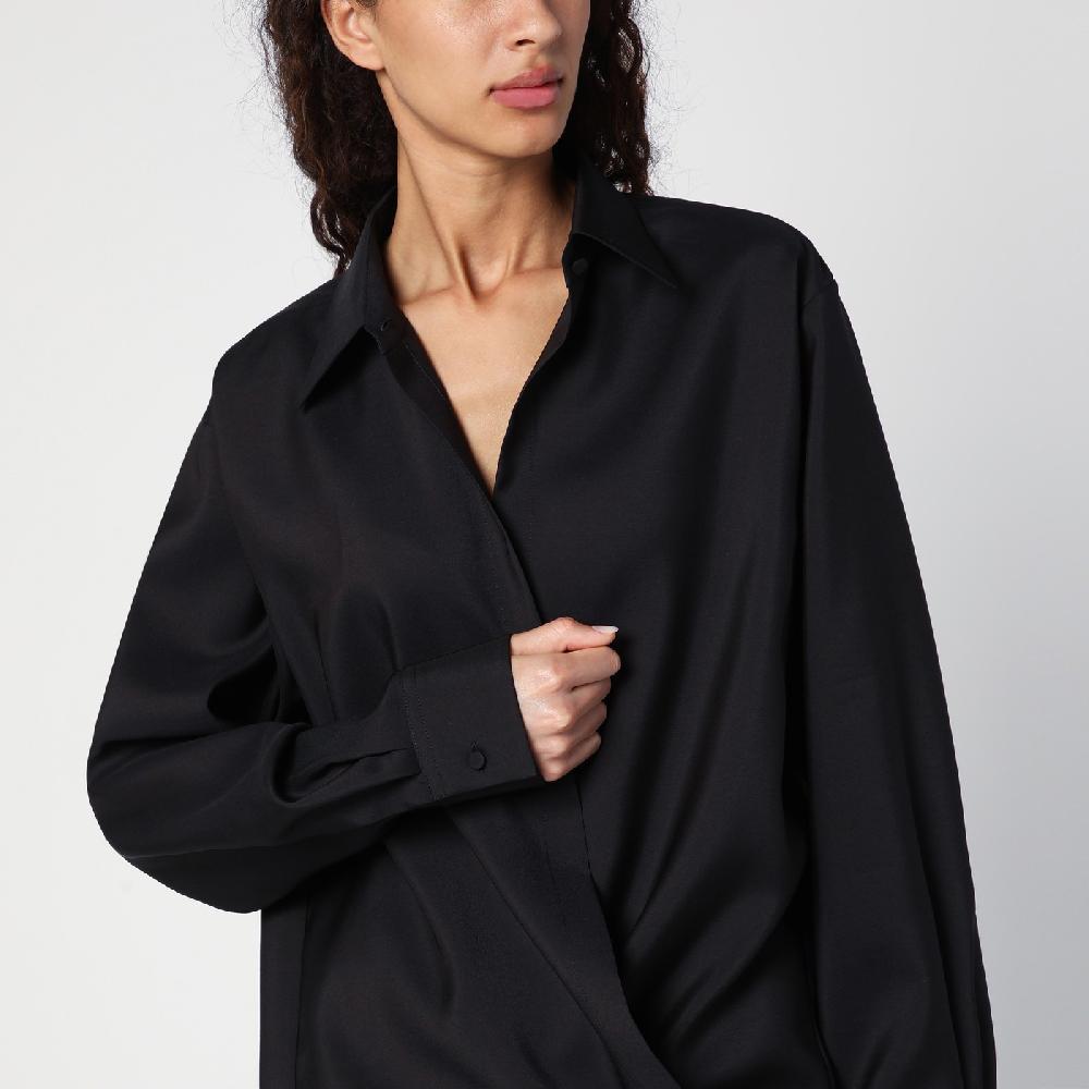 Valentino Garavani Camicia nera con coulisse Rilascio limitato