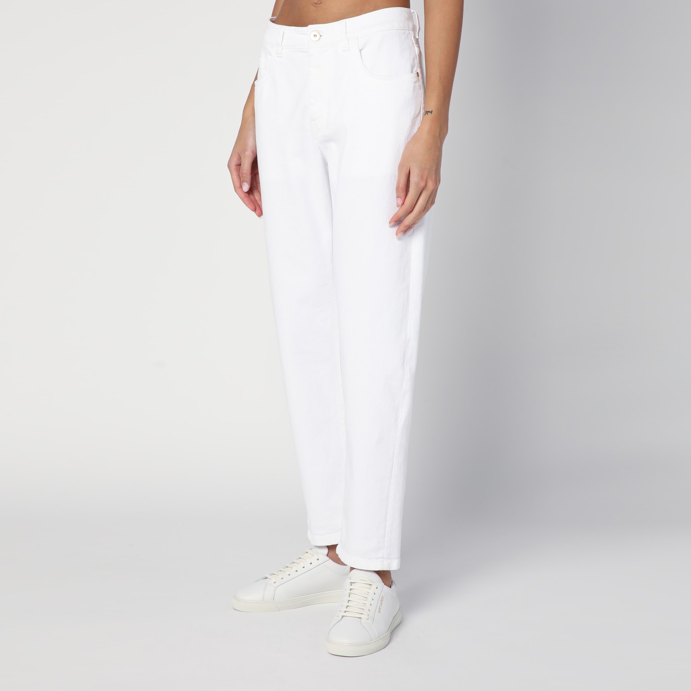 Brunello Cucinelli Pantalone bianco in cotone Latest stili