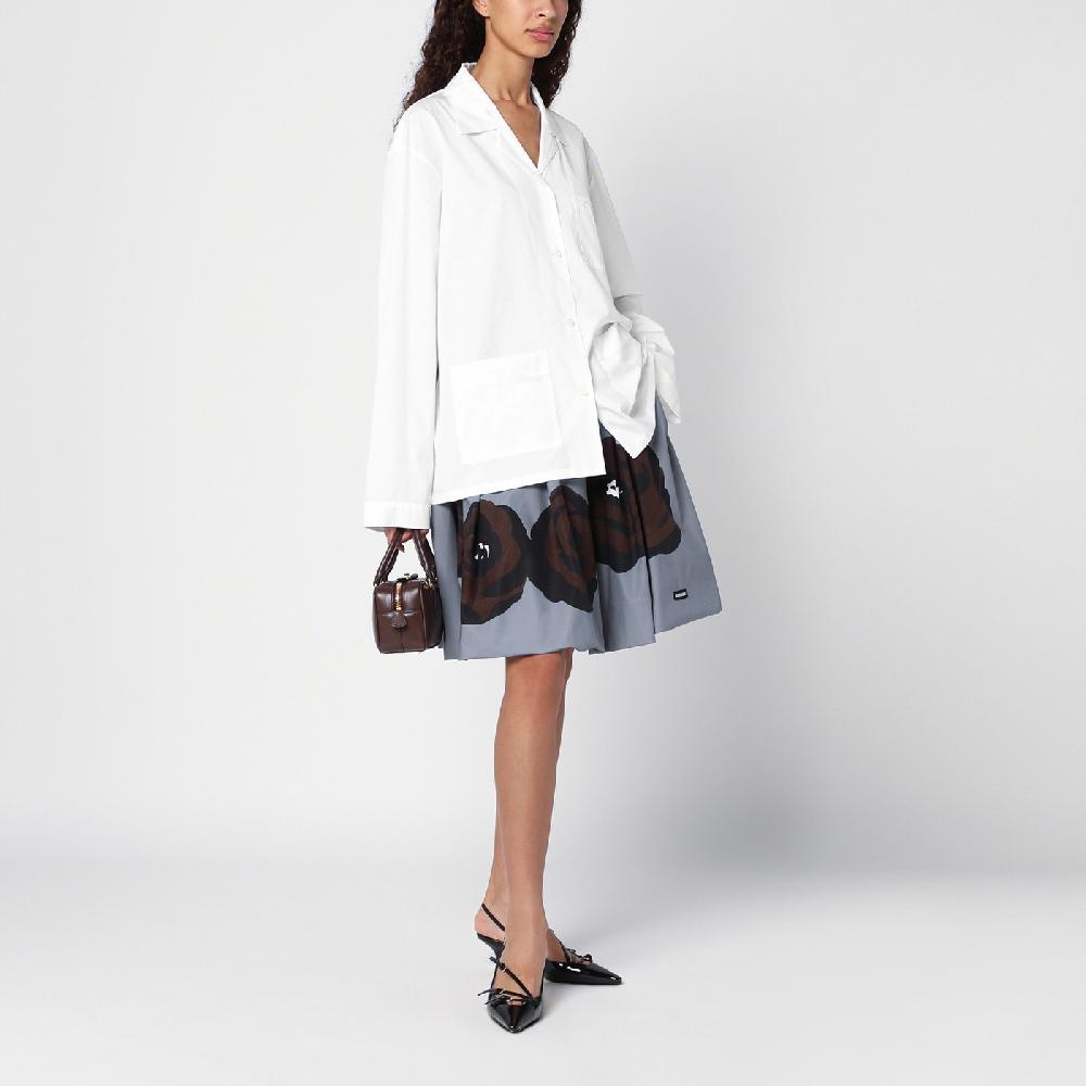 Miu Miu Camicia bianca in popeline con tasche Ultimi due giorni