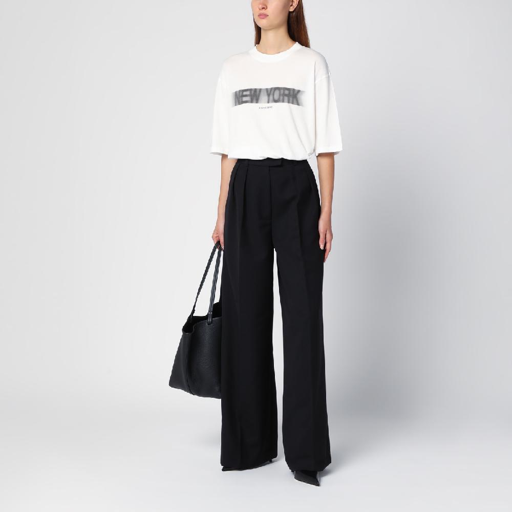 ANINE BING T-shirt over New York avorio Fino al 65% di sconto