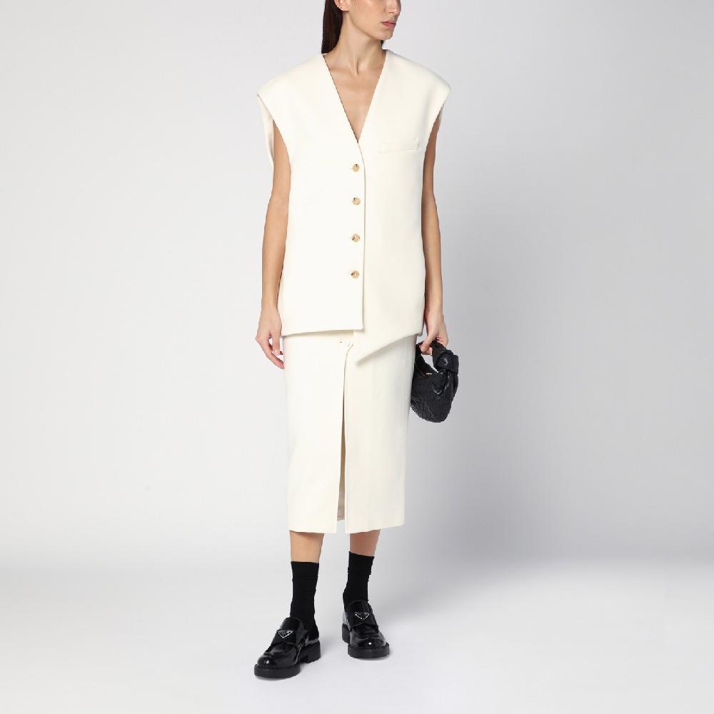 Margaux Lu00f6nnberg Gilet Wallis bianco in lana Offerta speciale della fabbrica