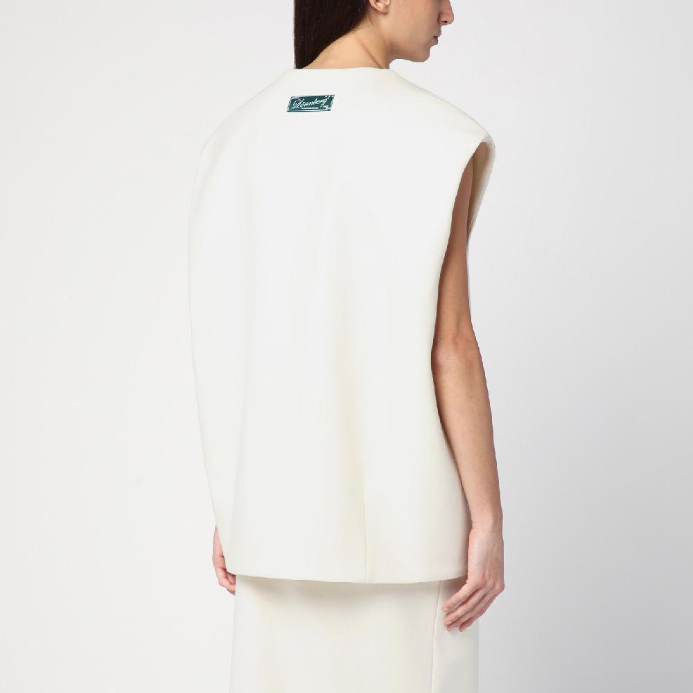 Margaux Lu00f6nnberg Gilet Wallis bianco in lana Offerta speciale della fabbrica