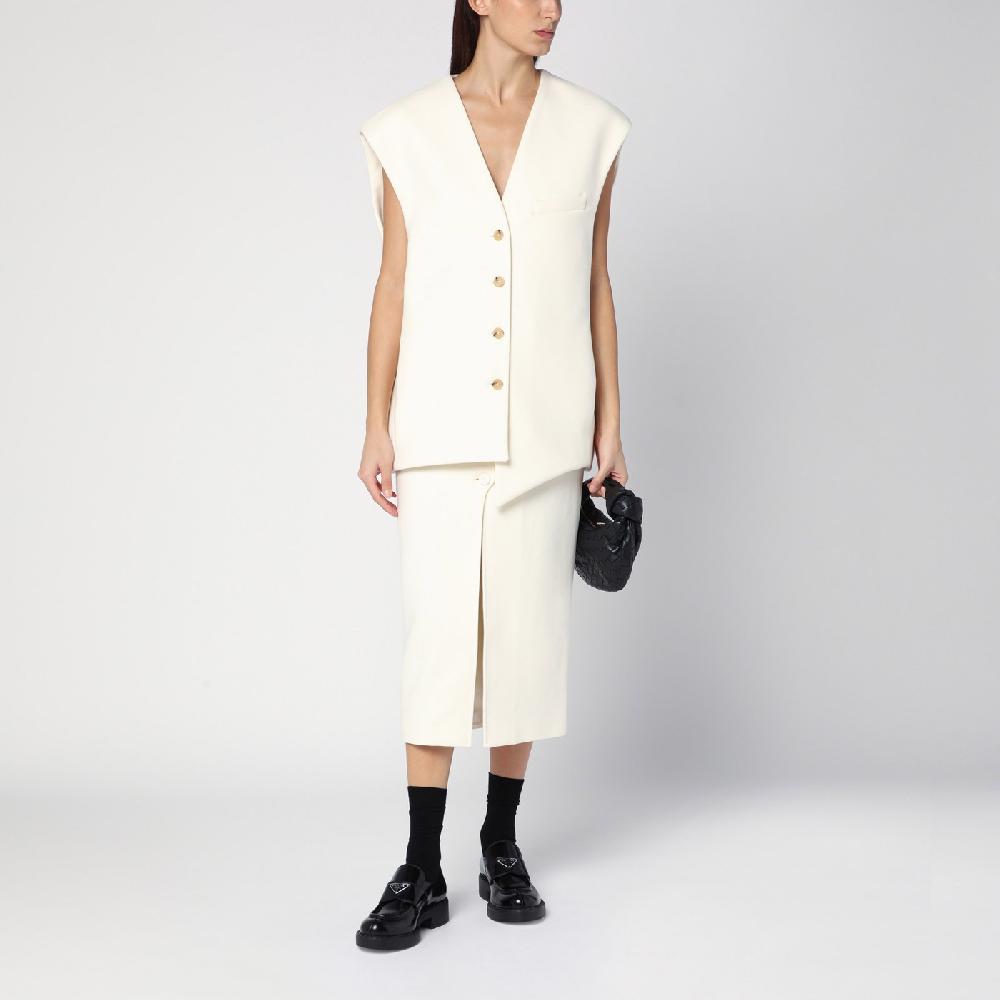 Margaux Lu00f6nnberg Gonna Jagger midi bianca Sostegno trimestrale