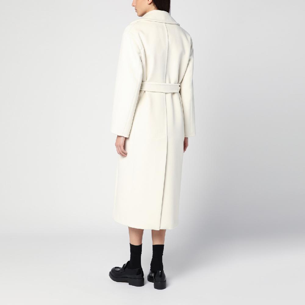 Max Mara Cappotto vestaglia bianco in misto cashmere Fino al 55% di sconto